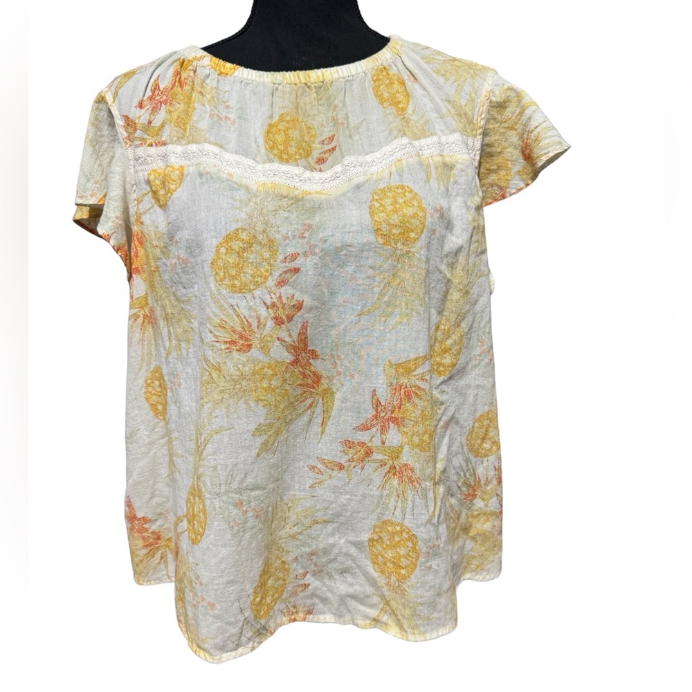 2x ANA Women’s Plus Pineapple Print Blouse Lightweight